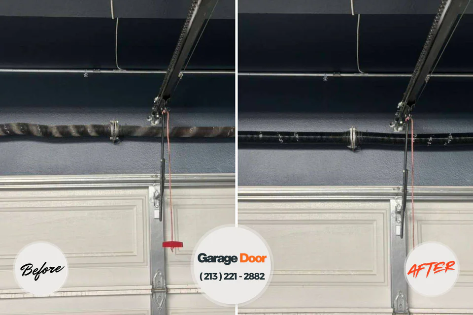 Before and after: garage door repair Williamsburg, PA